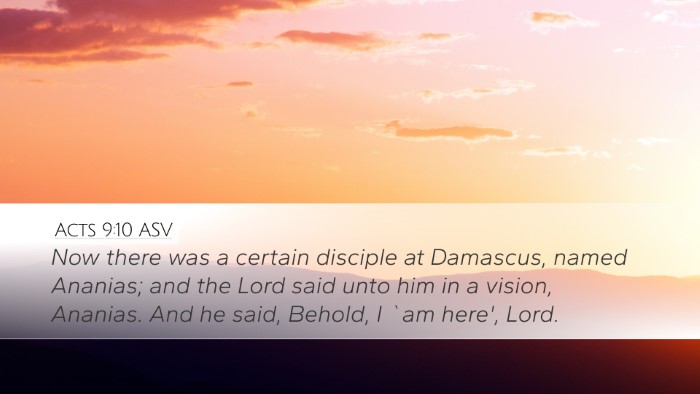 Acts 9:10 ASV Bible Verse Image