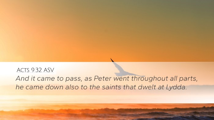 Acts 9:32 ASV Bible Verse Image