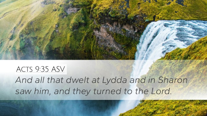 Acts 9:35 ASV Bible Verse Image