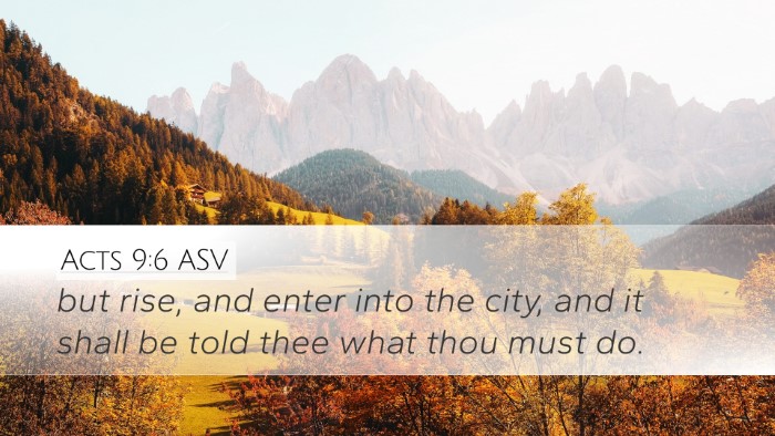 Acts 9:6 ASV Bible Verse Image