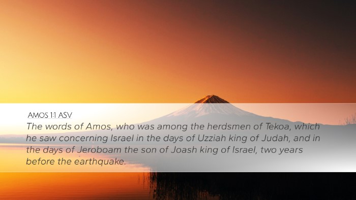 Amos 1:1 ASV Bible Verse Image