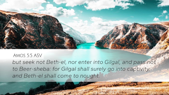 Amos 5:5 ASV Bible Verse Image