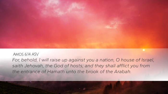 Amos 6:14 ASV Bible Verse Image