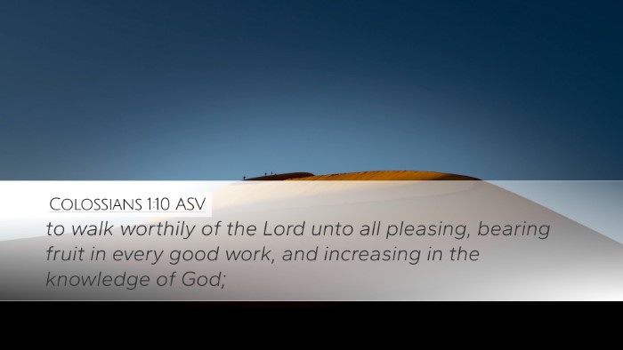 Colossians 1:10 ASV Bible Verse Image