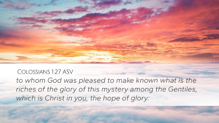 Colossians 1:27 ASV Bible Verse Image