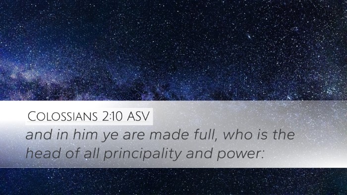 Colossians 2:10 ASV Bible Verse Image