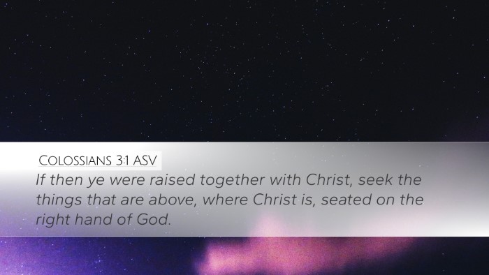Colossians 3:1 ASV Bible Verse Image