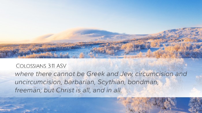 Colossians 3:11 ASV Bible Verse Image