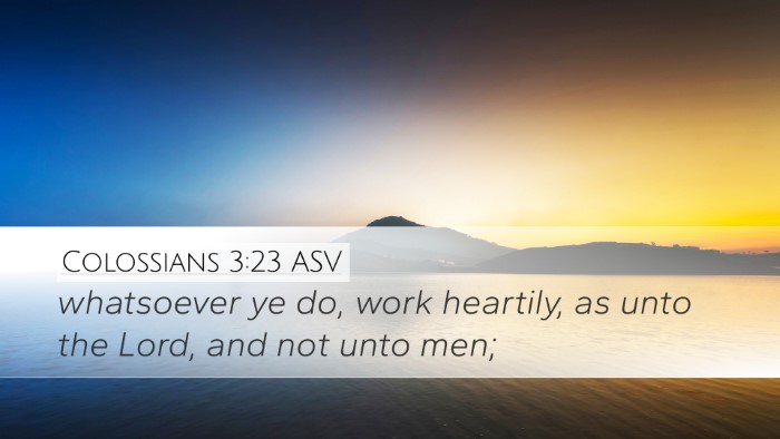 Colossians 3:23 ASV Bible Verse Image