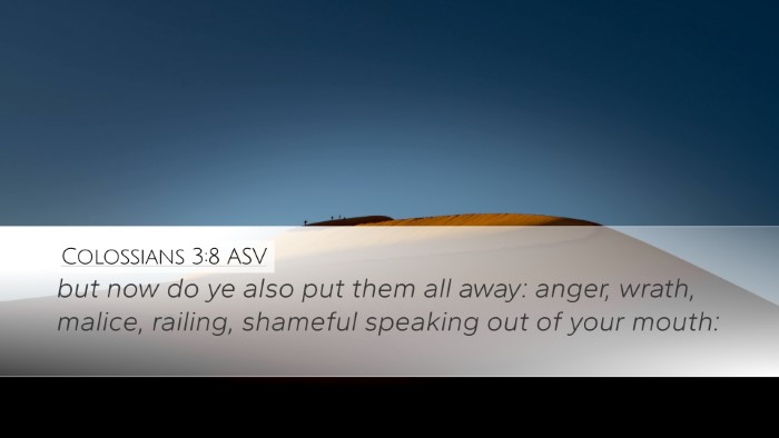 Colossians 3:8 ASV Bible Verse Image