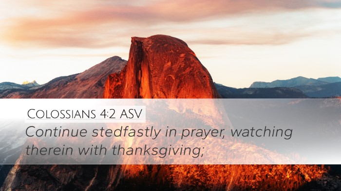 Colossians 4:2 ASV Bible Verse Image