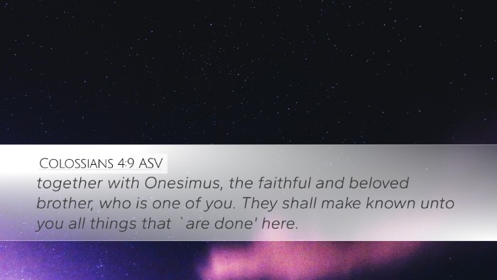 Colossians 4:9 ASV Bible Verse Image