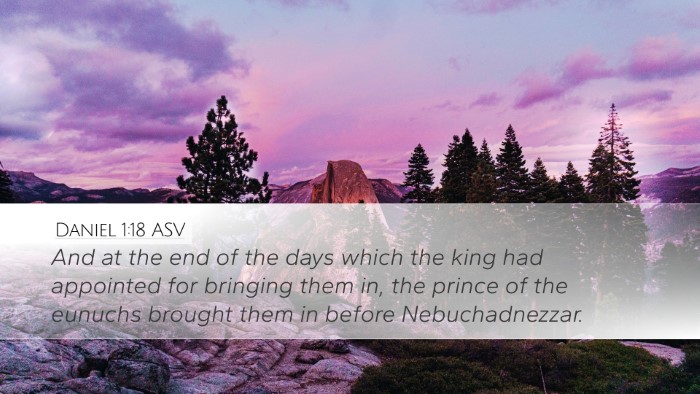 Daniel 1:18 ASV Bible Verse Image