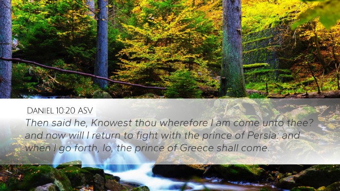 Daniel 10:20 ASV Bible Verse Image