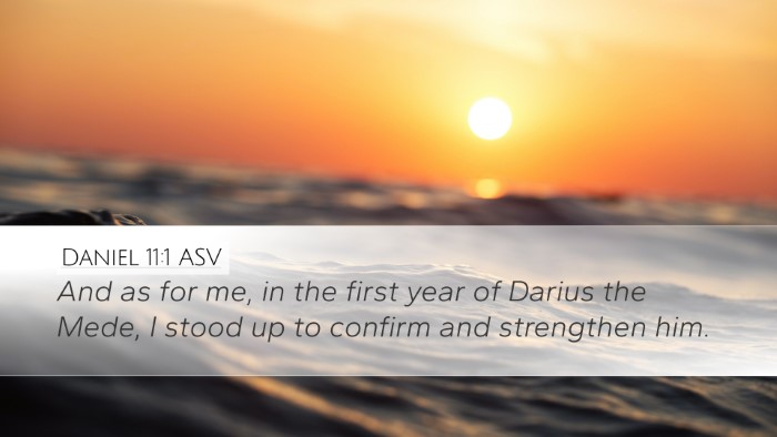 Daniel 11:1 ASV Bible Verse Image