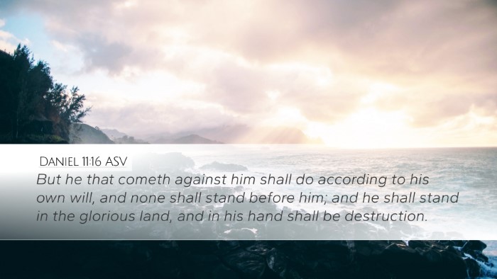 Daniel 11:16 ASV Bible Verse Image