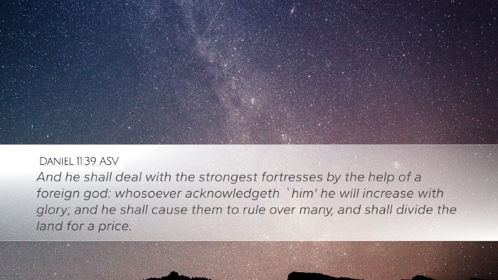 Daniel 11:39 ASV Bible Verse Image