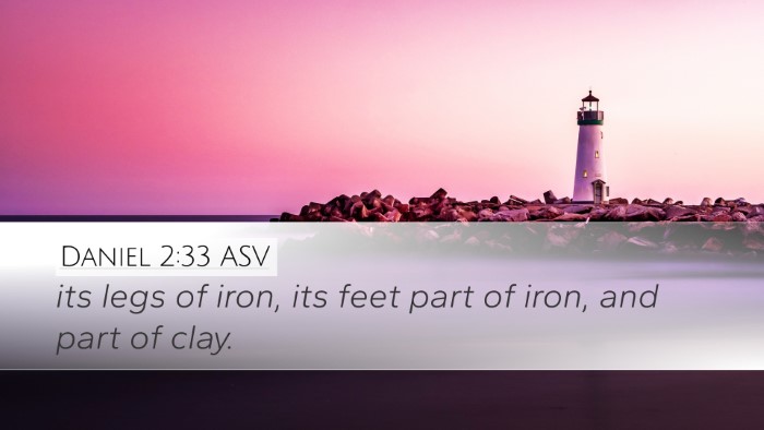 Daniel 2:33 ASV Bible Verse Image