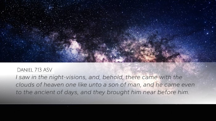 Daniel 7:13 ASV Bible Verse Image
