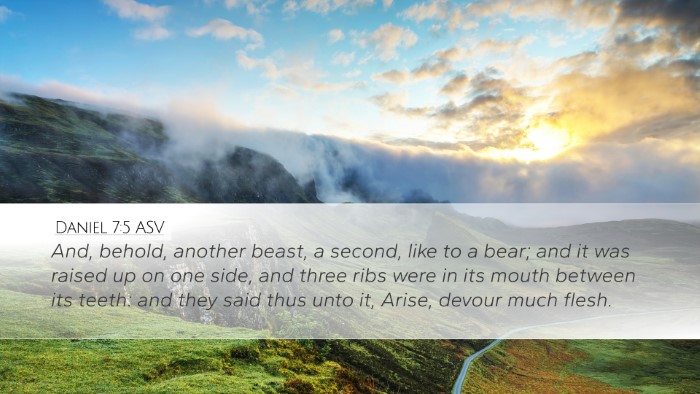 Daniel 7:5 ASV Bible Verse Image