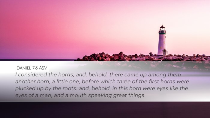 Daniel 7:8 ASV Bible Verse Image
