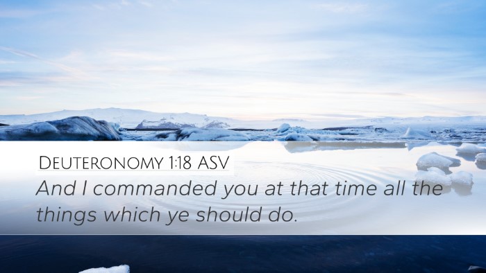 Deuteronomy 1:18 ASV Desktop Wallpaper - And I commanded you at that time all the things - Desktop Bible Verse Wallpaper