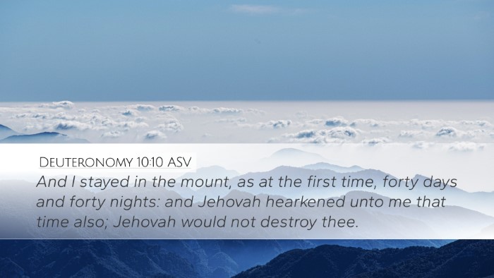 Deuteronomy 10:10 ASV Bible Verse Image