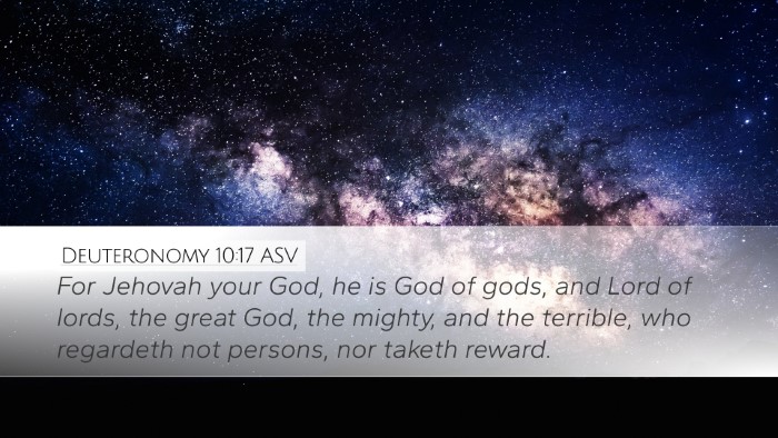 Deuteronomy 10:17 ASV Bible Verse Image