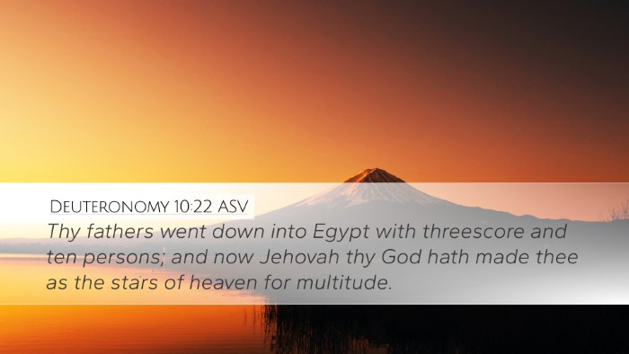 Deuteronomy 10:22 ASV Bible Verse Image