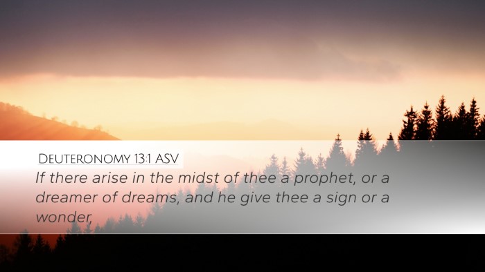 Deuteronomy 13:1 ASV Bible Verse Image