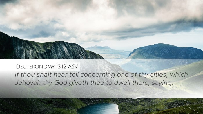 Deuteronomy 13:12 ASV Bible Verse Image