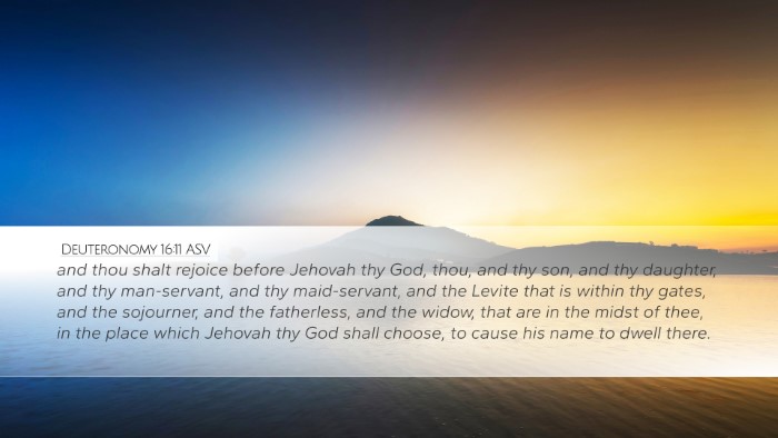 Deuteronomy 16:11 ASV Bible Verse Image