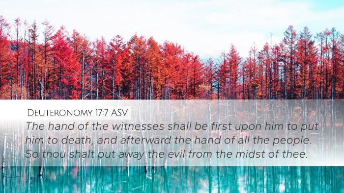 Deuteronomy 17:7 ASV Bible Verse Image