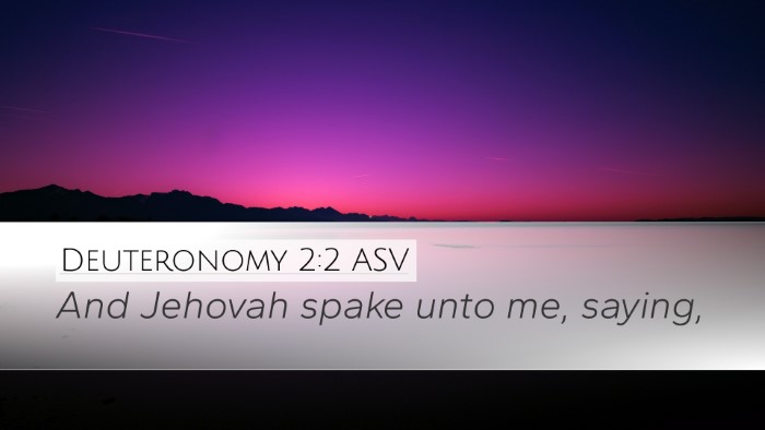 Deuteronomy 2:2 ASV Desktop Wallpaper - And Jehovah spake unto me, - Desktop Bible Verse Wallpaper