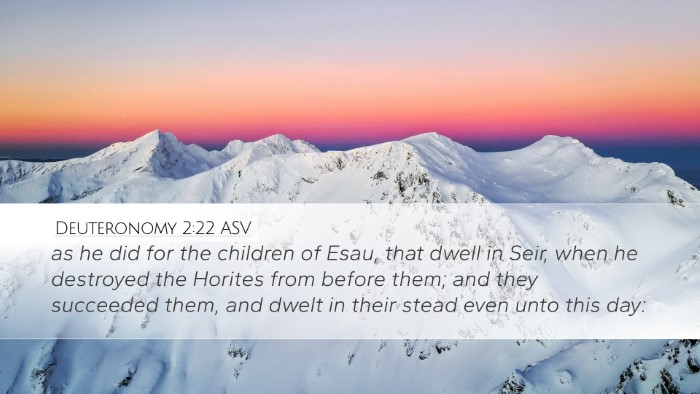 Deuteronomy 2:22 ASV Bible Verse Image