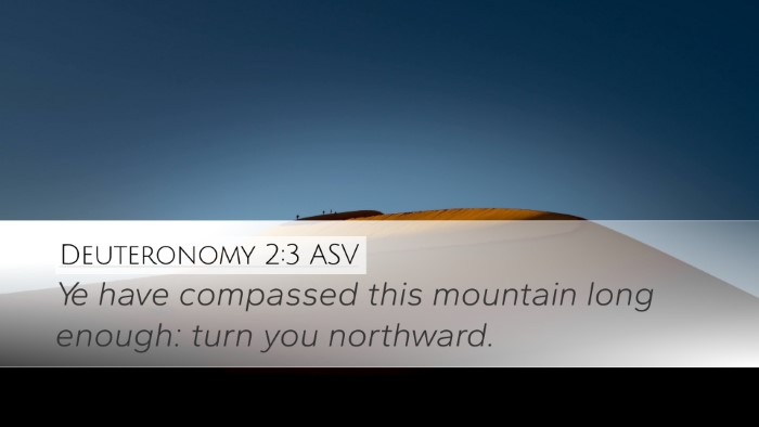 Deuteronomy 2:3 ASV Desktop Wallpaper - Ye have compassed this mountain long enough: turn - Desktop Bible Verse Wallpaper