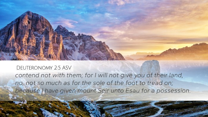 Deuteronomy 2:5 ASV Bible Verse Image