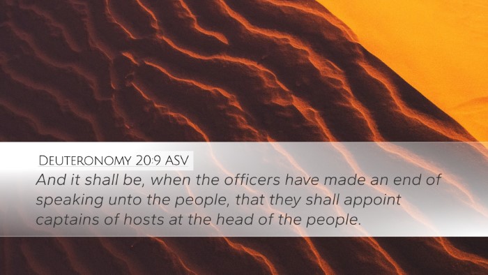 Deuteronomy 20:9 ASV Desktop Wallpaper - And it shall be, when the officers have made an - Desktop Bible Verse Wallpaper