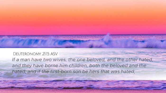Deuteronomy 21:15 ASV Desktop Wallpaper - If a man have two wives, the one beloved, and the - Desktop Bible Verse Wallpaper