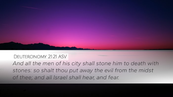 Deuteronomy 21:21 ASV Bible Verse Image