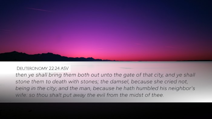 Deuteronomy 22:24 ASV Bible Verse Image