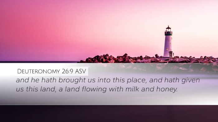 Deuteronomy 26:9 ASV Bible Verse Image
