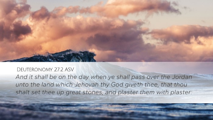 Deuteronomy 27:2 ASV Bible Verse Image