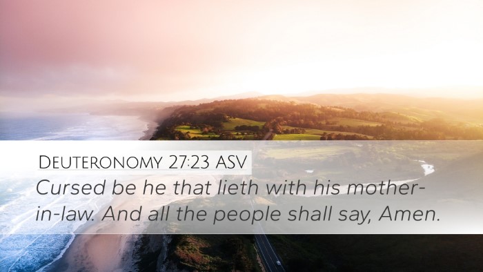 Deuteronomy 27:23 ASV Bible Verse Image