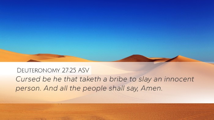 Deuteronomy 27:25 ASV Bible Verse Image