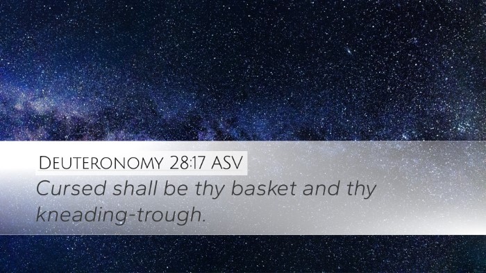 Deuteronomy 28:17 ASV Desktop Wallpaper - Cursed shall be thy basket and thy - Desktop Bible Verse Wallpaper