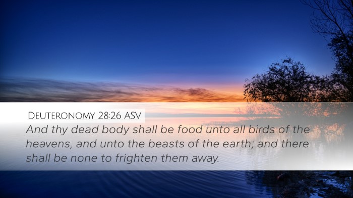 Deuteronomy 28:26 ASV Bible Verse Image