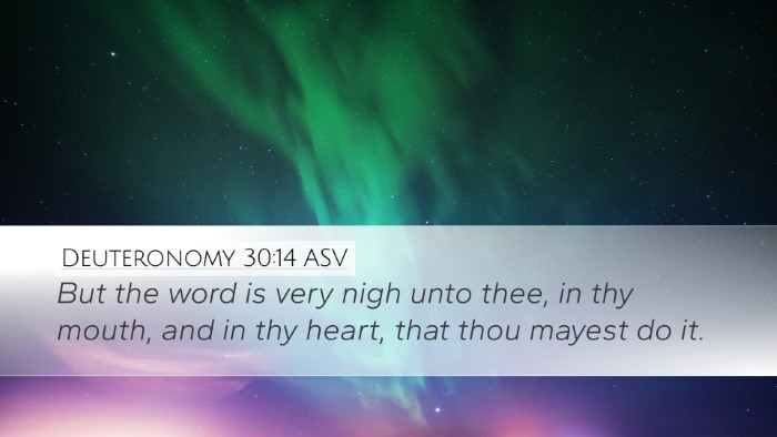 Deuteronomy 30:14 ASV Bible Verse Image