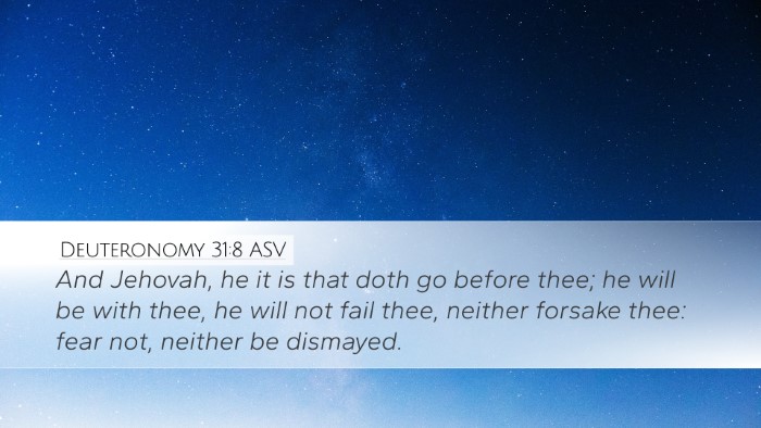 Deuteronomy 31:8 ASV Bible Verse Image