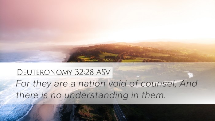 Deuteronomy 32:28 ASV Bible Verse Image